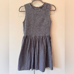 French Connection Navy Stripe Sleeveless Dress